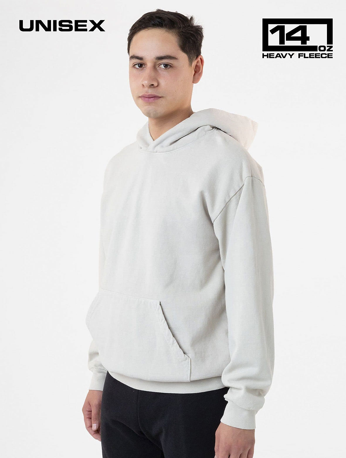 LA APPAREL - HEAVY FLEECE HOODIE (GARMENT DYE) HF09GD