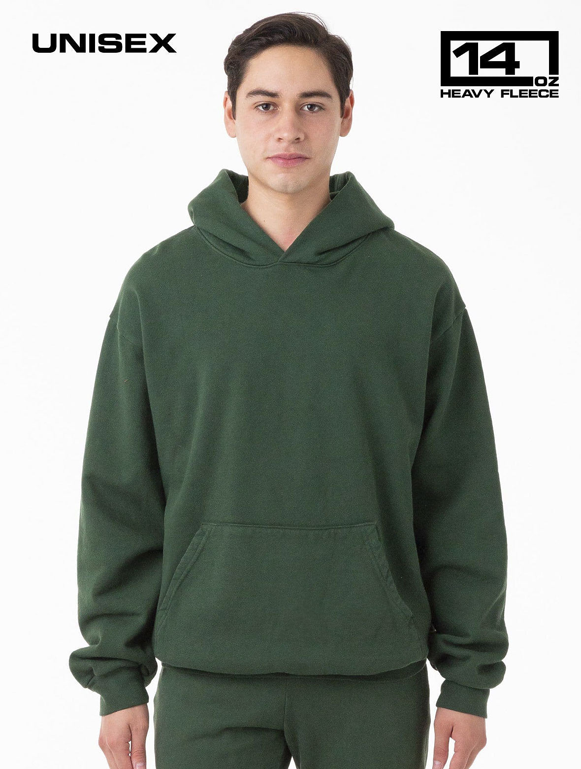 LA APPAREL - HEAVY FLEECE HOODIE (GARMENT DYE) HF09GD